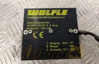 Voltage converter Wolfle 24VDC/12VDC 100.108