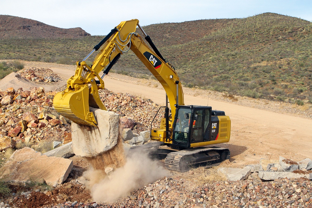 excavator during work