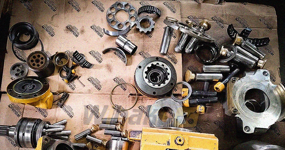 elements of a disassembled pump