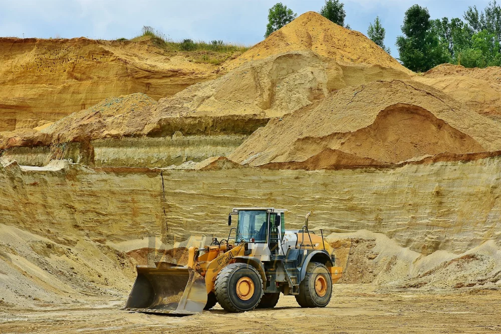 Loader in the sun