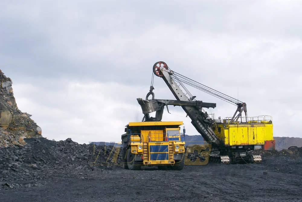 dump truck and excavator