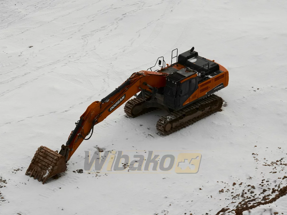 excavator winter landscape