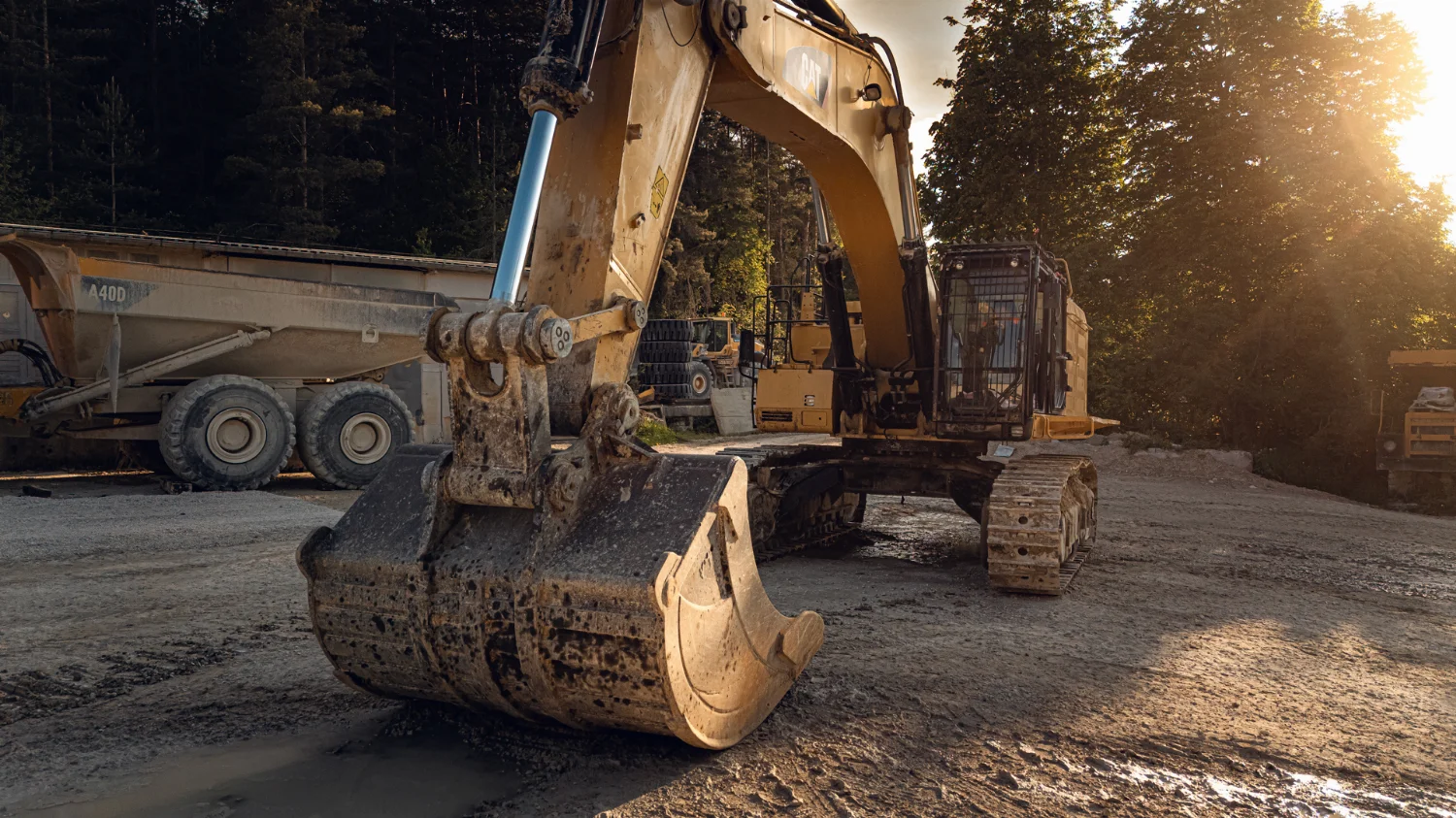 Caterpillar machinery at work