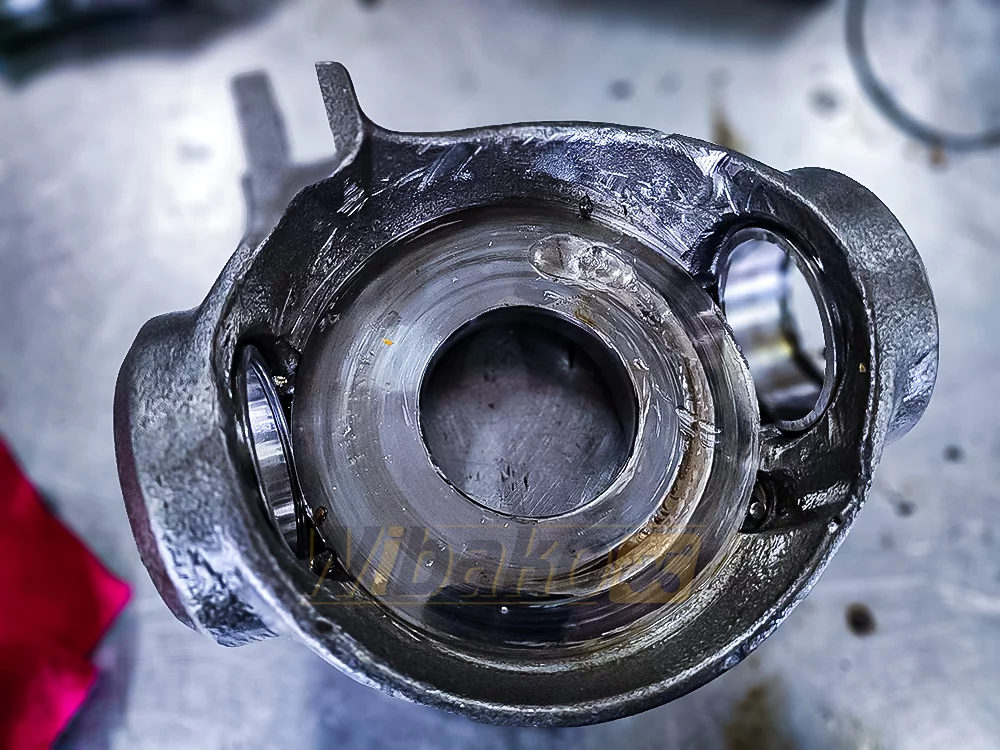 fragment of a hydraulic pump in the workshop