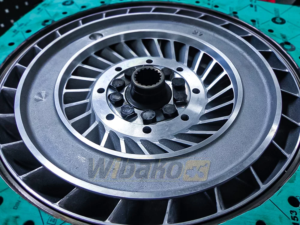 Torque converter impeller blades after cleaning