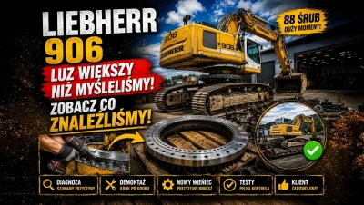 A slewing ring at the end of its life. How long could it keep running like that? Liebherr A906