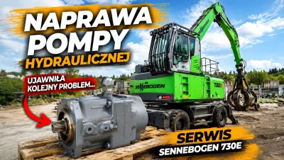 A hydraulic pump repair revealed another problem – servicing a Sennebogen 730E