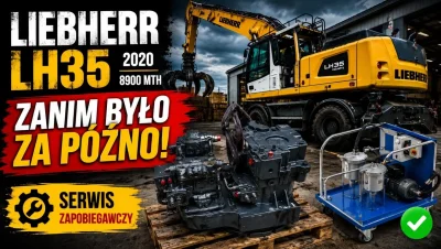 8,900 hours and a decision that saved the machine – preventive service on a Liebherr LH35